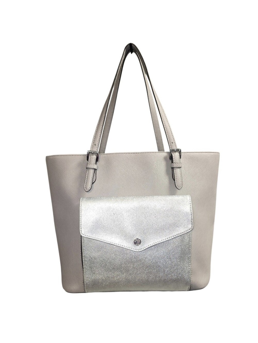 Michael Kors Large Pocket Multifunction Tote in Pearl Grey.